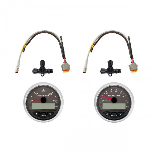 06375-ZX2-U44EU Honda NMEA 2000 Tachometer & Speedometer Gauge Set (40 Kts)