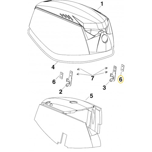 0350966 BRP Evinrude E-TEC Latch Bracket