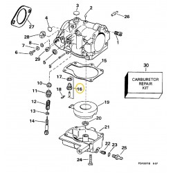 0396521 BRP Evinrude / Johnson Float Valve & Seat 